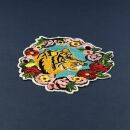 Parche XL - Tigre en corona de flores - parche trasero