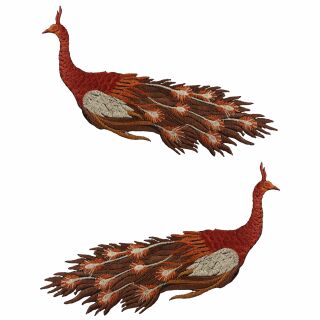 Patch XL - Peacock 02 - 1 pair - back patch brown-beige