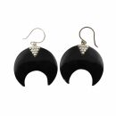 Earrings - hanging earrings - 925 silver - crescent moon...