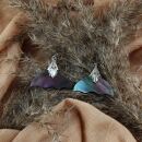 Earrings - hanging earrings - 925 silver - mother of...