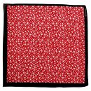 Pañuelo bandana - mezcla de puntos estrellas - negro - rojo - blanco - pañuelo cuadrado