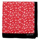 Pañuelo bandana - mezcla de puntos estrellas - negro - rojo - blanco - pañuelo cuadrado