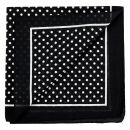 Bandana scarf - Dots 0,5 cm black - white  - squared...
