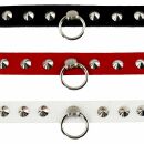 Leather collar with pointed rivets 1-row - choker - gothic punk leather collar