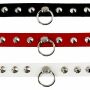 Leather collar with pointed rivets 1-row - choker - gothic punk leather collar