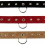 Leather collar with pointed rivets 1-row - choker - gothic punk leather collar