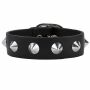 Lederarmband mit Spitznieten - Armband aus Leder - schwarz - Nietenarmband 01-reihig