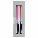 Candle - wax light - stick candle - 3 candles - 21 cm - vegan - pastel colors