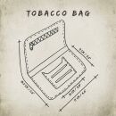 Leather tobacco pouch with ribbon swivel-bag tobacco...