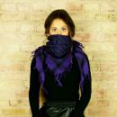 Kufiya - purple-dark purple - black - Shemagh - Arafat scarf