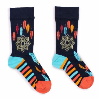 Socken Strümpfe Traumfänger Federn Mandala