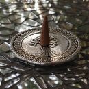 Incense stick holder - bowl - ornamentation - silver - tree of life