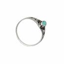 Ring - finger ring - 925 silver - ornament with stone