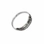 Ring - finger ring - 925 silver - feather