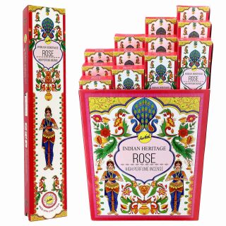 Indian Heritage Bastoncini dincenso Rose Miscela di fragranze indiane