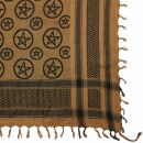 Kufiya - Keffiyeh - Pentagrama marrón - negro - Pañuelo de Arafat