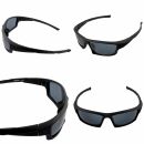 Gafas de sol estrechas Knuckles 6,5x4cm negro mate gafas de motorista gafas deportivas