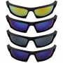 Occhiali da sole stretti Knuckles 6,5x4cm nero opaco occhiali da motociclista occhiali sportivi
