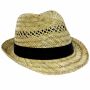 Cappello di paglia Trilby fascia nera cappello da sole copricapo cappello di paglia