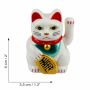 Glückskatze Mini Maneki-Neko klassisch Solar 5cm Winkekatze Lucky cat