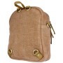 Small backpack beige bag washed jute hiking backpack