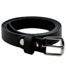 Leather belt 2cm leather belt with buckle black