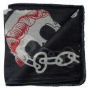Cotton scarf skull black white red bone chain 100x100cm light neckerchief square scarf scarf
