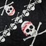 Cotton scarf skull black white red bone chain 100x100cm light neckerchief square scarf scarf