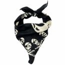 Bandana scarf skull pirate with bones black beige square...