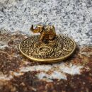 Räucherstäbchenhalter Räucherkegelhalter Elefant gold rund