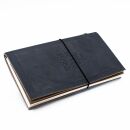 Notebook made of leather sketchbook diary black the...