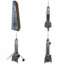 Blechspielzeug Rakete Moonrocket Skyexpress Spaceship Blechrakete