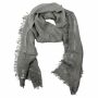 Scarf with fringes grey mélange look 80x185cm glitter stripes scarf