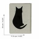 Greeting card recycled paper cat postcard card