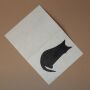 Greeting card recycled paper cat postcard card