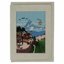 Greeting card Mount Machhapuchre recycled paper postcard...