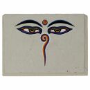 Greeting card Buddha eyes of wisdom recycled paper...