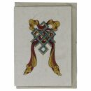 Greeting card endless knot recycled paper postcard card