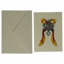Greeting card endless knot recycled paper postcard card