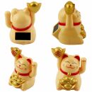 Lucky cat Mini Maneki-neko wealth solar 5cm waving cat