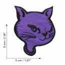 Patch - testa di gatto - viola-nero - toppa