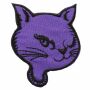 Patch - testa di gatto - viola-nero - toppa