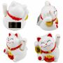 Lucky cat Mini Maneki-neko talisman solar 5cm waving cat