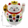 Glückskatze Mini Maneki-Neko Schriftzeichen Solar 5cm Winkekatze Lucky cat