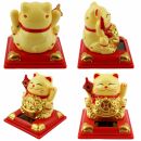 Gatto fortunato nodo su base 8cm Maneki-Neko gatto cinese Gatto fortunato