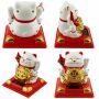 Gatto fortunato nodo su base 8cm Maneki-Neko gatto cinese Gatto fortunato