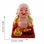 Wackelfigur Buddha lachend Solar Sitz Figur Wackelkopf