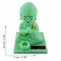 Wackelfigur Solar Buddha sitzend Mönch Armaturen Wackelkopf Solarfigur