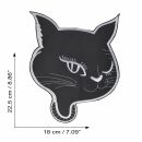 Patch XL - testa gatto - bianco e nero - patch posteriore