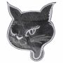 Patch XL - testa gatto - bianco e nero - patch posteriore